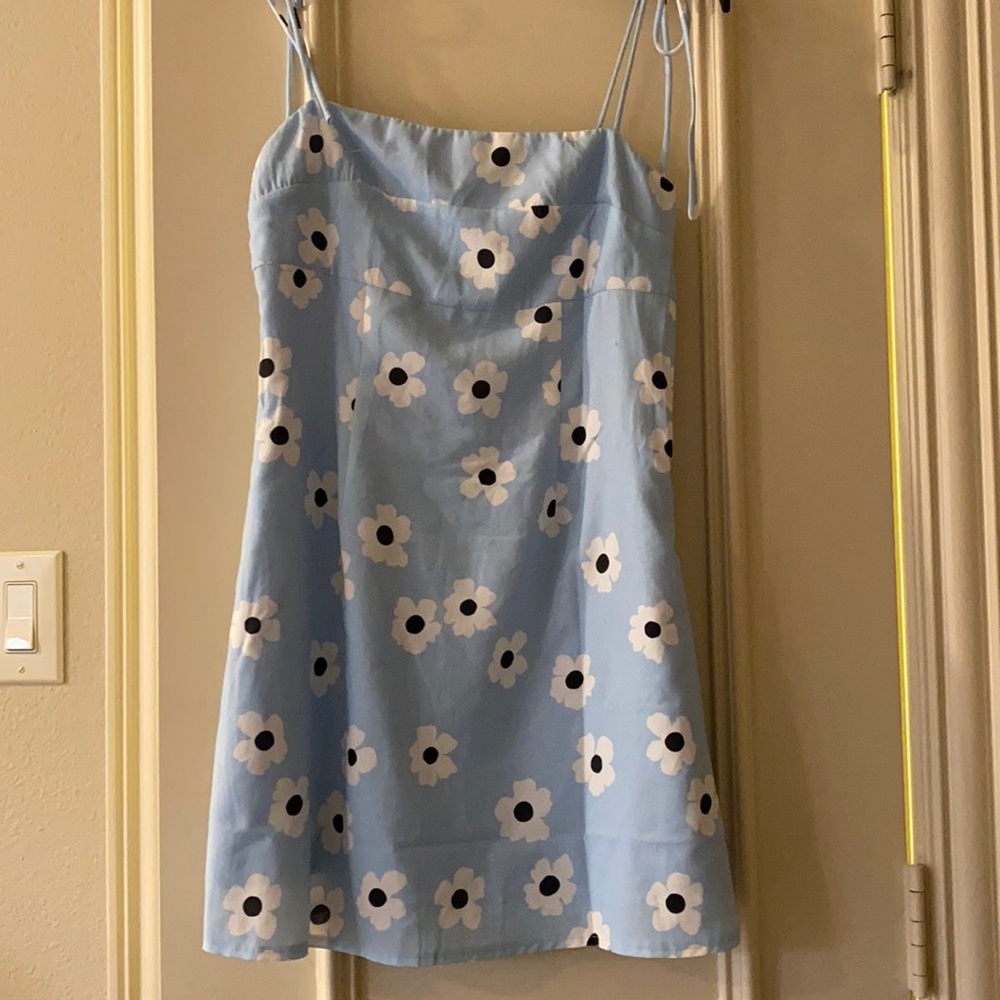 Blue floral dress